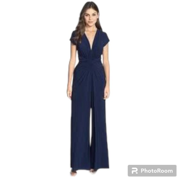 Vince Camuto Pants - NWT Vince Camuto Navy Twist Front Jersey Jumpsuit | Size Medium